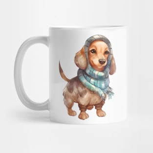 Watercolor Cozy Dachshund Dog Mug